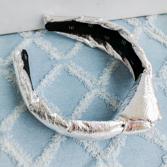 Alicia Bonnie silver metallic The Precious Metals Headband Trendy Fashion Access - Picture 3 of 3